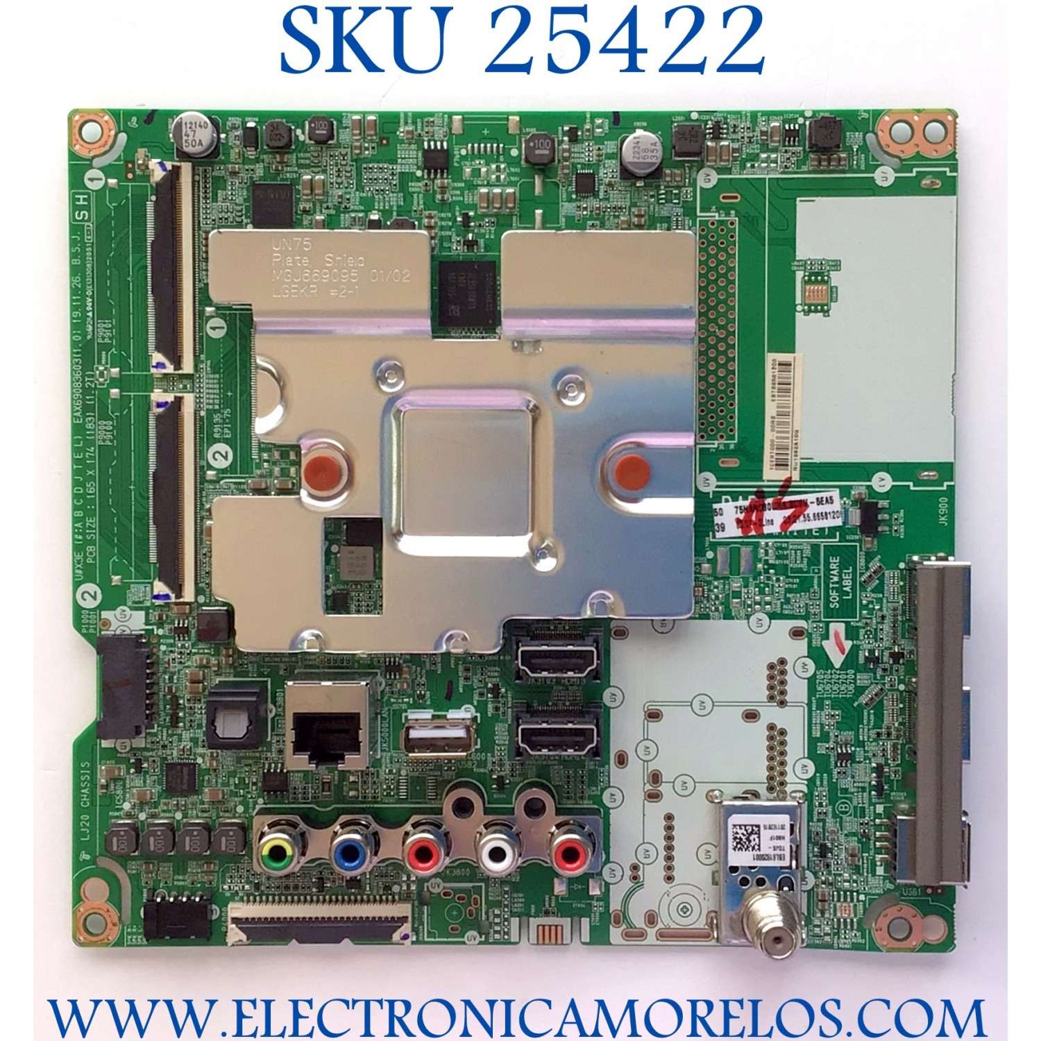 MAIN PARA TV LG NANOCELL 4K UHD SMART TV / NUMERO DE PARTE EBT66581209 / EAX69083603 / 66581209 / EAX69083603(1.0) / EAX69083603(1.2) / PANEL NC750DQG-ABGRF / MODELO 75NANO80UNA / 75NANO80UNA.BUSVLKR / 75NAN080UNA / 75NAN080UNA.BUSVLKR